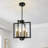 Gabut 4-Light Lantern Square / Rectangle Farmhouse Chandelier-939437477