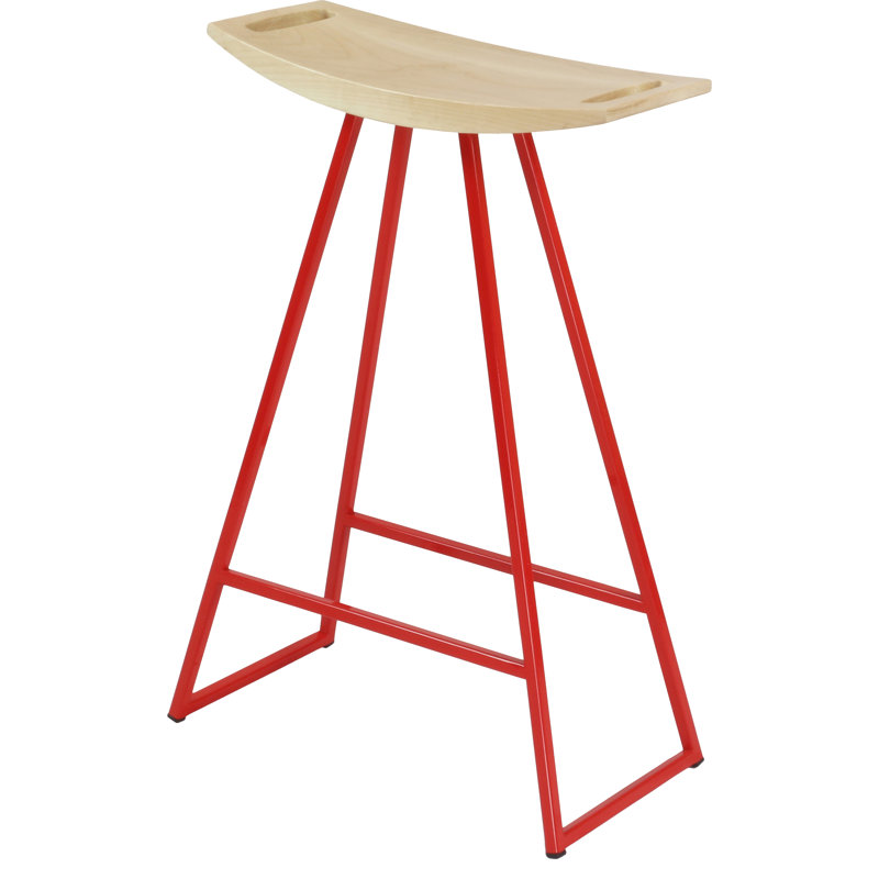 Tabouret de comptoir 24 po Roberts, Érable, Rouge