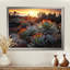 «Succulent Desert Cactus Field Burning Sunset III» - Art mural succulent-904520431-904520416
