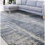 Tapis bleu et argent noué à la main de haute qualité-64906492