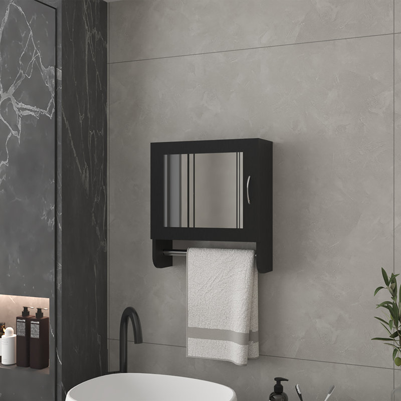 Pharmacie Sherlyn, salle de bain, Noir mat