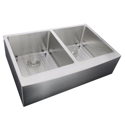 Pro Series 33'' L Stainless Steel Double Basin Kitchen Sink