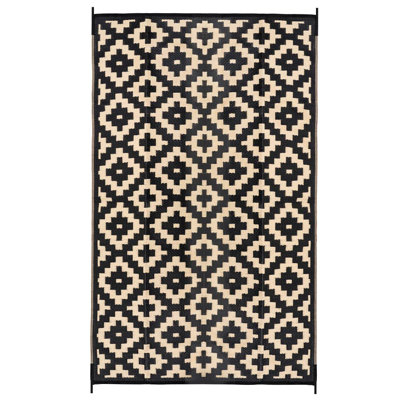Modern Geometric Design Reversible Outdoor Rug
