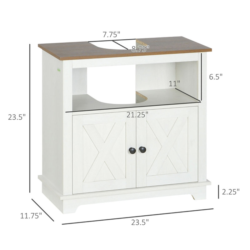 Bathroom Sink Cabinet – Double-door Storage Cabinet, Anti-tipping Hardware, Ideal For Bathroom Toiletries Storage