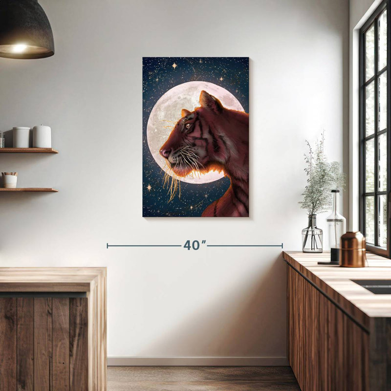 Ronce de lune et tigre, H 36 po x l 24 po