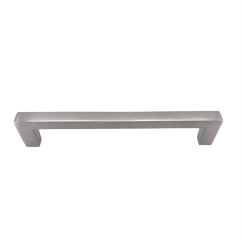 Poignée carrée - aluminium, 3 39/50", Nickel satiné