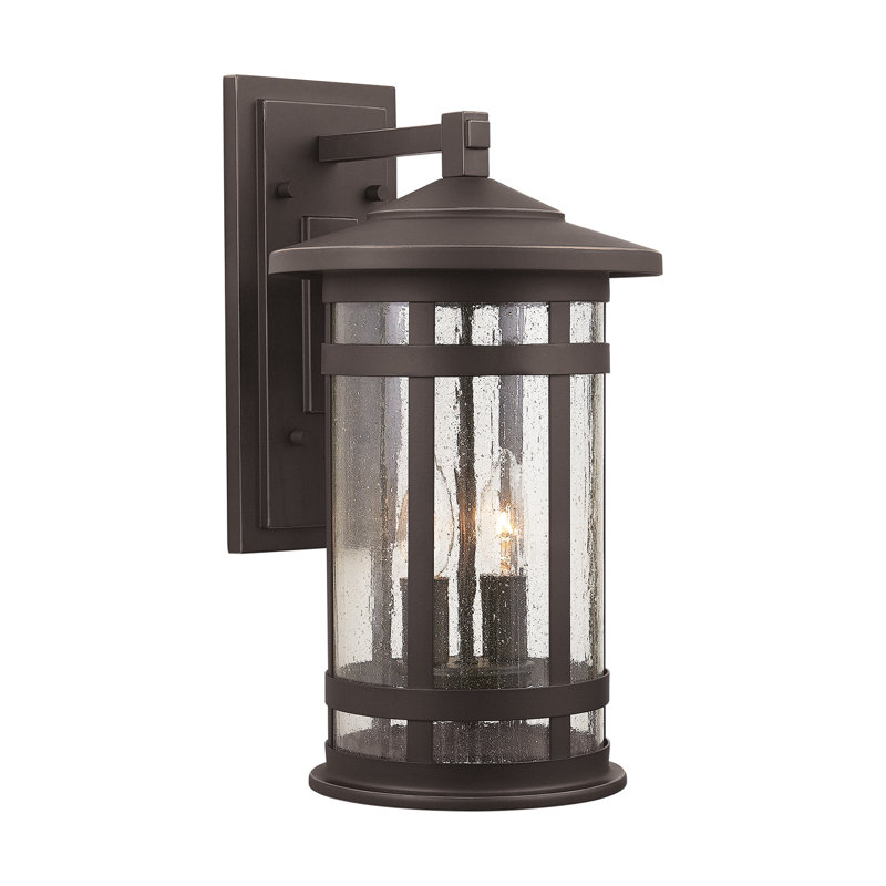 Lanterne murale d'extérieur 2 lumières Herriot, Bronze huilé