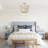 3-Light Wood Beaded Semi-Flush Mount Ceiling Light