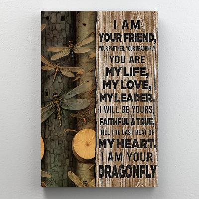 «I Am Your Dragonfly on Canvas», art textuel
