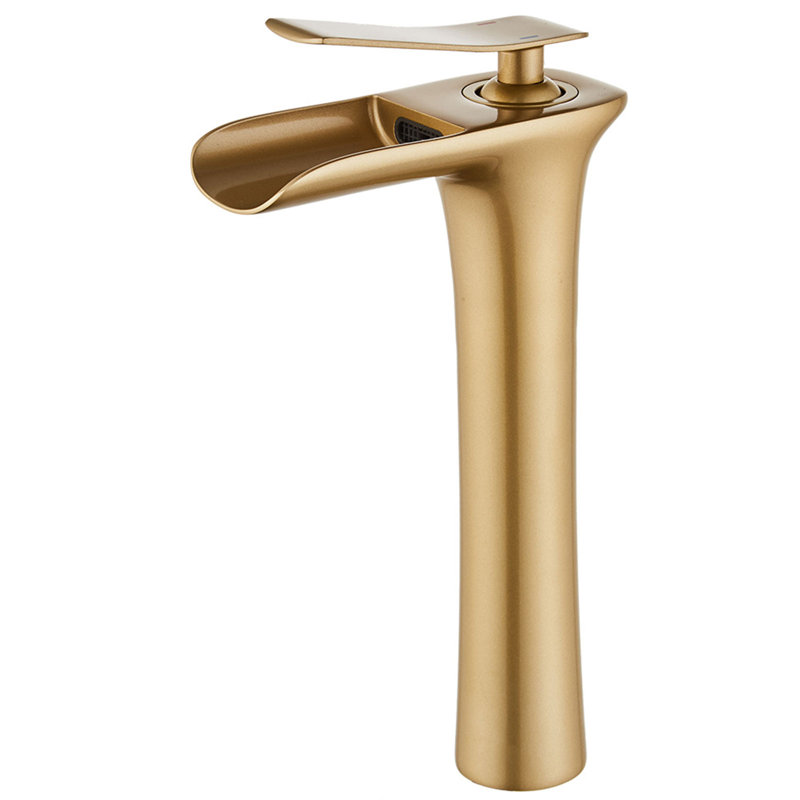 Robinet de salle de bain à un trou, Nickel brossé