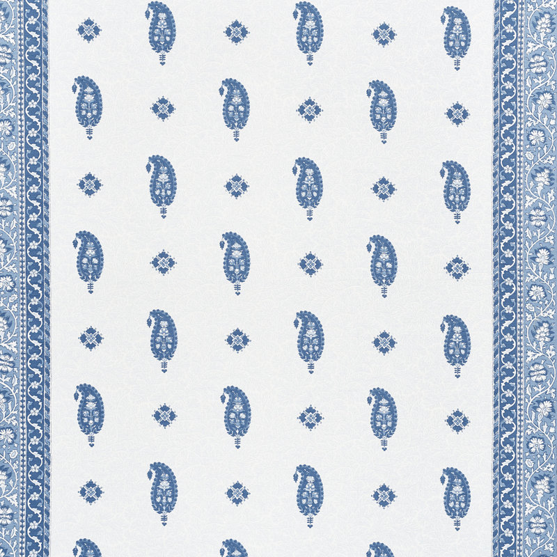 Tissu cachemire Ojai Schumacher x Mark D. Sikes, Indigo