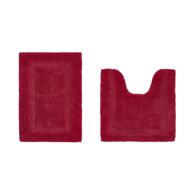 Ensemble de tapis pour salle de bain 2 pièces 100% coton 2370 g / m² Lux, Ensemble de 2 pièces (17 po x 24 po | 20 po x 20