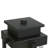 Modern 1-Light Black Metal Outdoor Weather Resistant Pier Mount Light Post Lantern