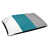 Blanc / bleu sarcelle / gris