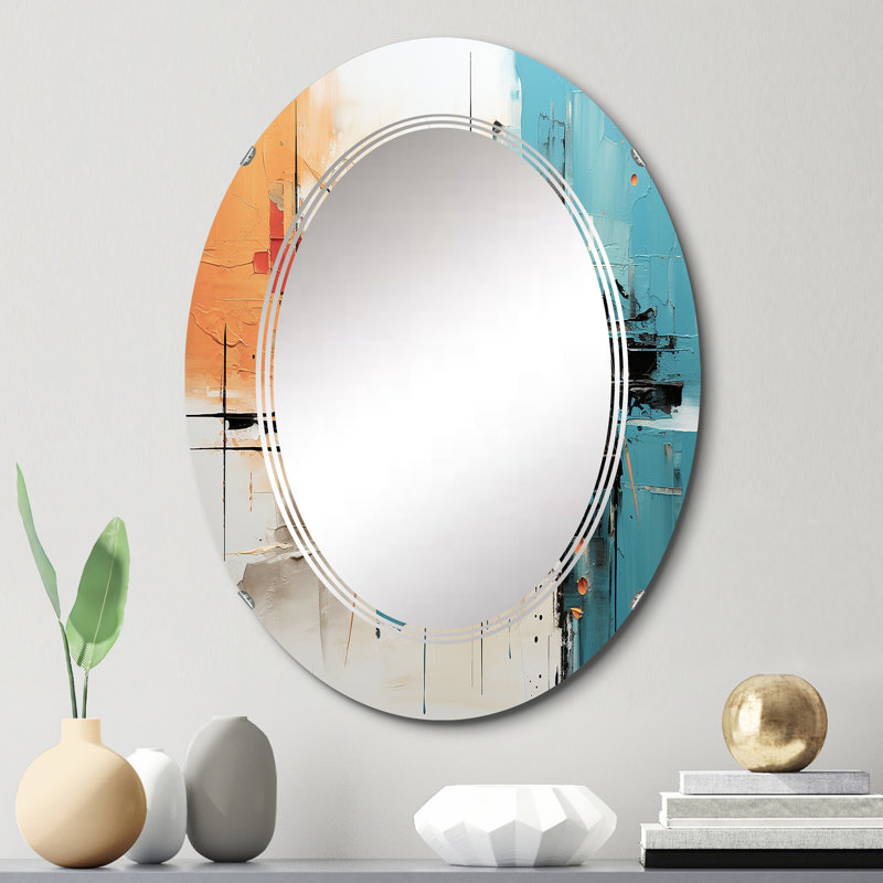 Shermann - Miroir mural moderne ovale, 30 po x 20 po