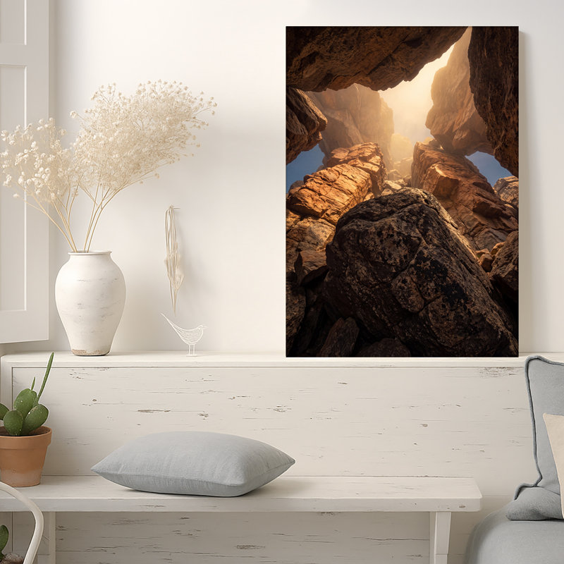 «Golden Canyon Rock Formation», art mural sur toile, 36"H x 24"W