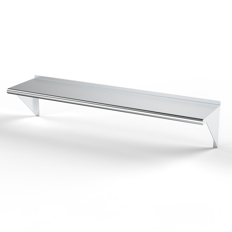 Tablette murale en acier inoxydable Amgood, H 13 po x l 60 po x P 14 po