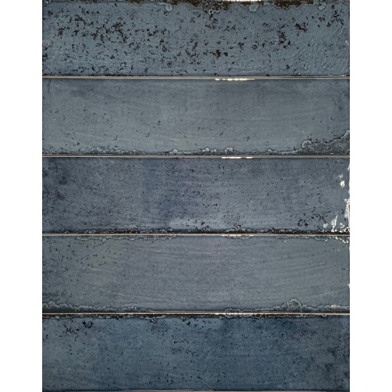 Kimpton 3" x 12" Ceramic Wall Tile, Blue