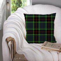 Christmas Tartan Plaid Throw Pillow by JunkyDotCom