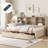 Bed Frame With Side Bookshelves, Two Drawers, And Built-In USB Port-1627723563