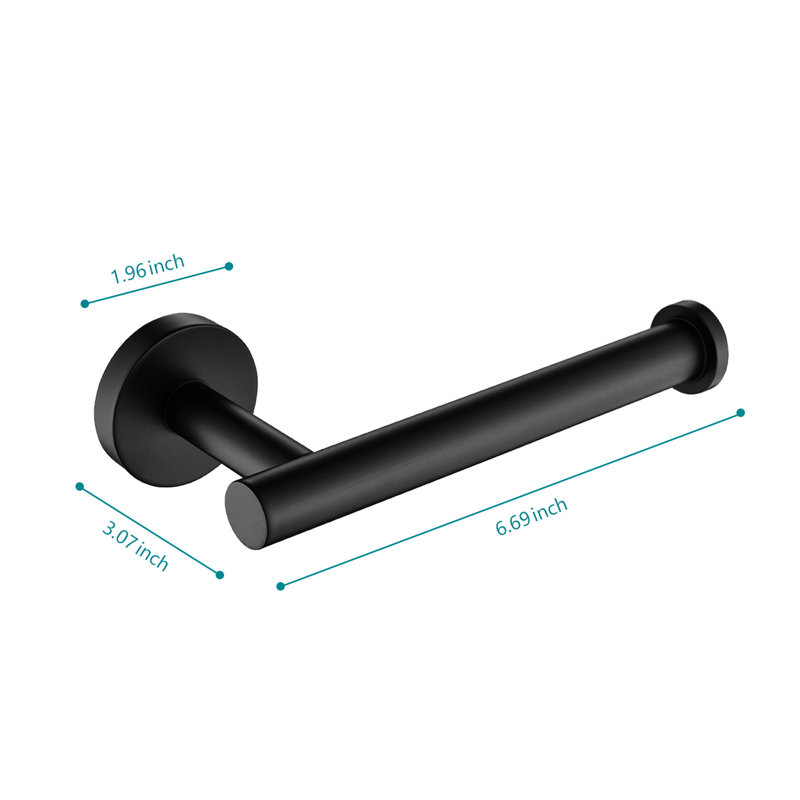 Support mural pour 2 serviettes de papier essuie-tout - Acier inoxydable noir mat, aspect élégant pour une installation simple à la maison à divers endroits