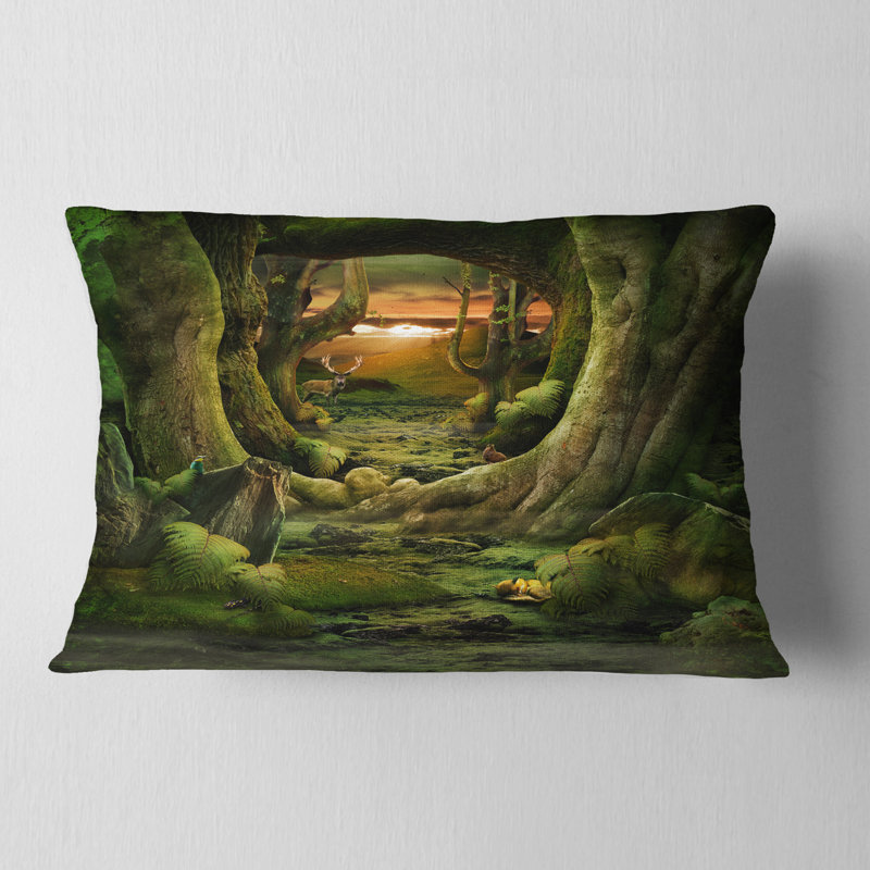 Coussin Green Paradise, Rectangle 12" x 20"