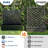 Metal Planter Box with Trellis, 45.7x45x15 Galvanized Raised Garden Bed Privacy Screen with Drainage Holes for Patio