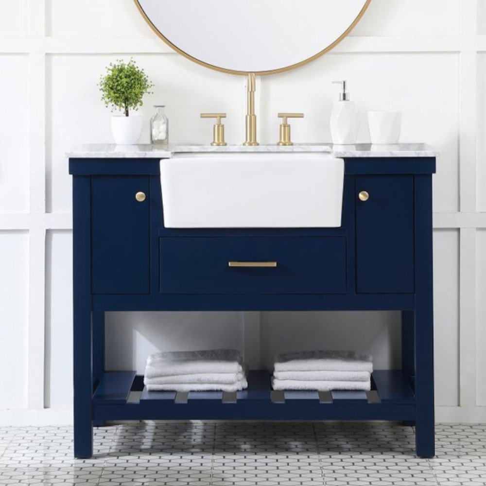 Pelaghia 42'' Single Bathroom Vanity, Blue