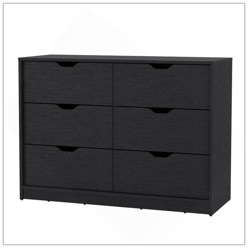 Commode 4 tiroirs, commode avec 2 armoires, Blanc