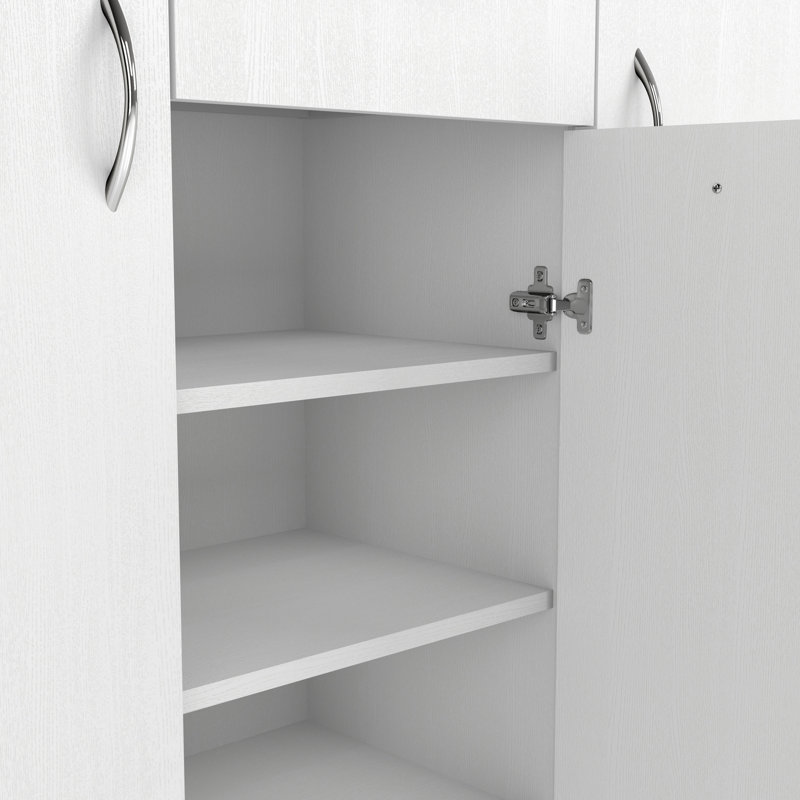 24 Pair Shoe Storage Cabinet, White