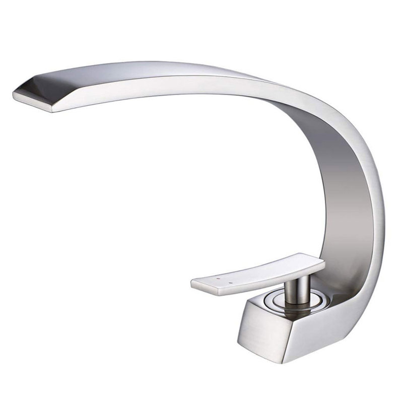 Single Hole Faucet Single-handle Bathroom Faucet, Brushed Nickel