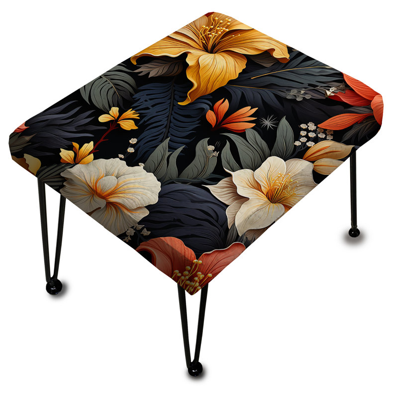 Tropical Hibiscus Floral Paradise - Repose-pieds rectangulaire floral