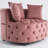 Classical Living Room Chair In Pink Velvet, Foam, American Style Velvet Area Chair, Foam Filled, Modern Design-920928389