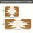 Brown Beige Geometric Kitchen Mats, 2 Pack, for Kitchen & Entryway