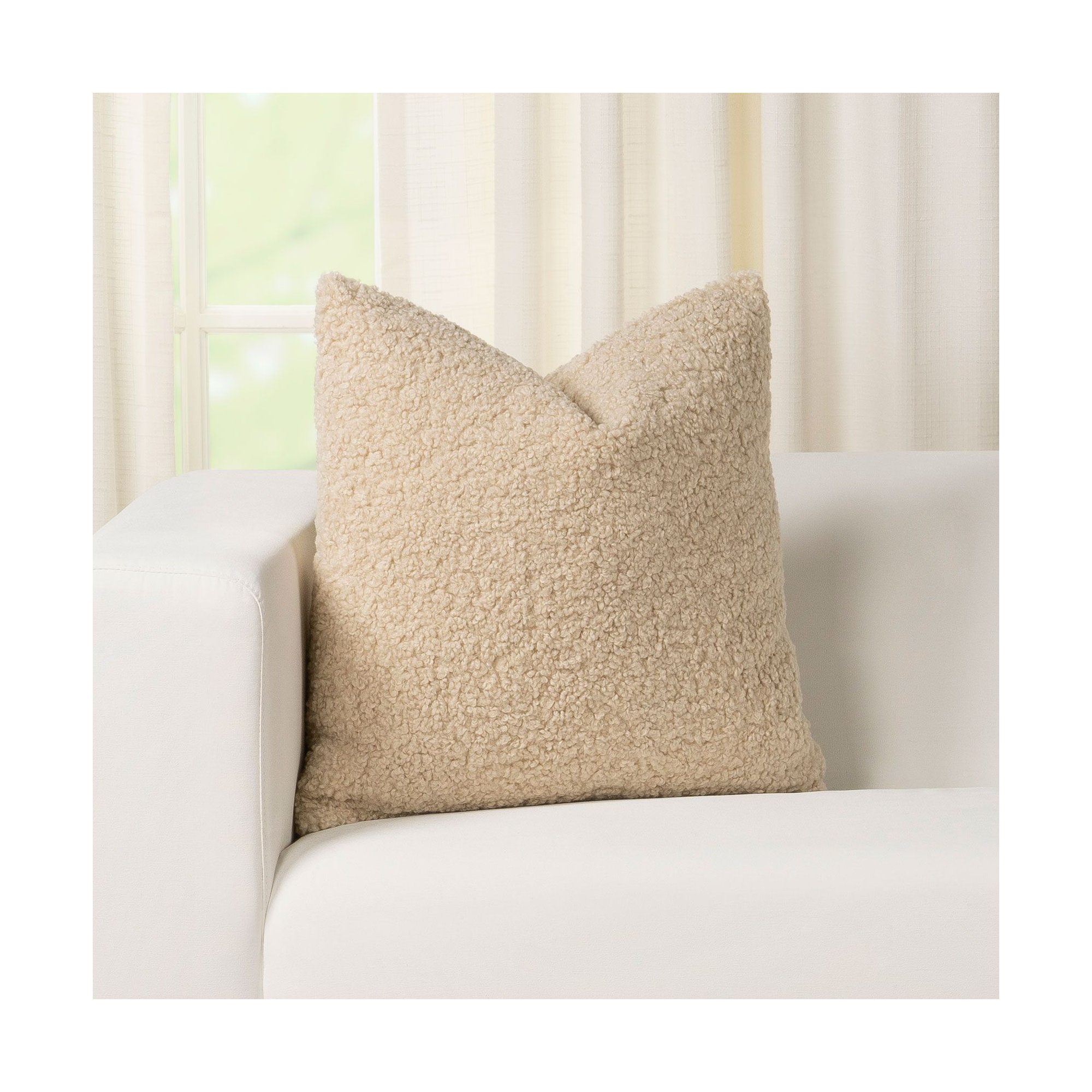 Hanka Throw Pillow, 29" x 29", Aegean