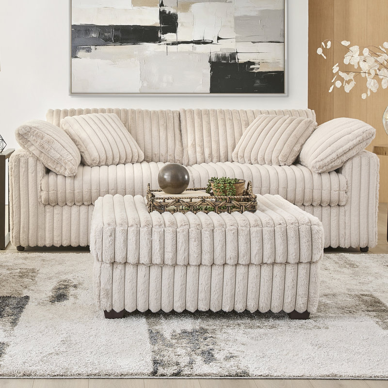 Canapé Hughes Furniture 24550, champagne Mondo, Champagne Mondo