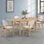 Ensemble de salle à manger extensible avec chaises rembourrées-128494190-134325815