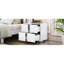 Tables de chevet modernes avec rangement, table de chevet en MDF blanc et métal pour la maison