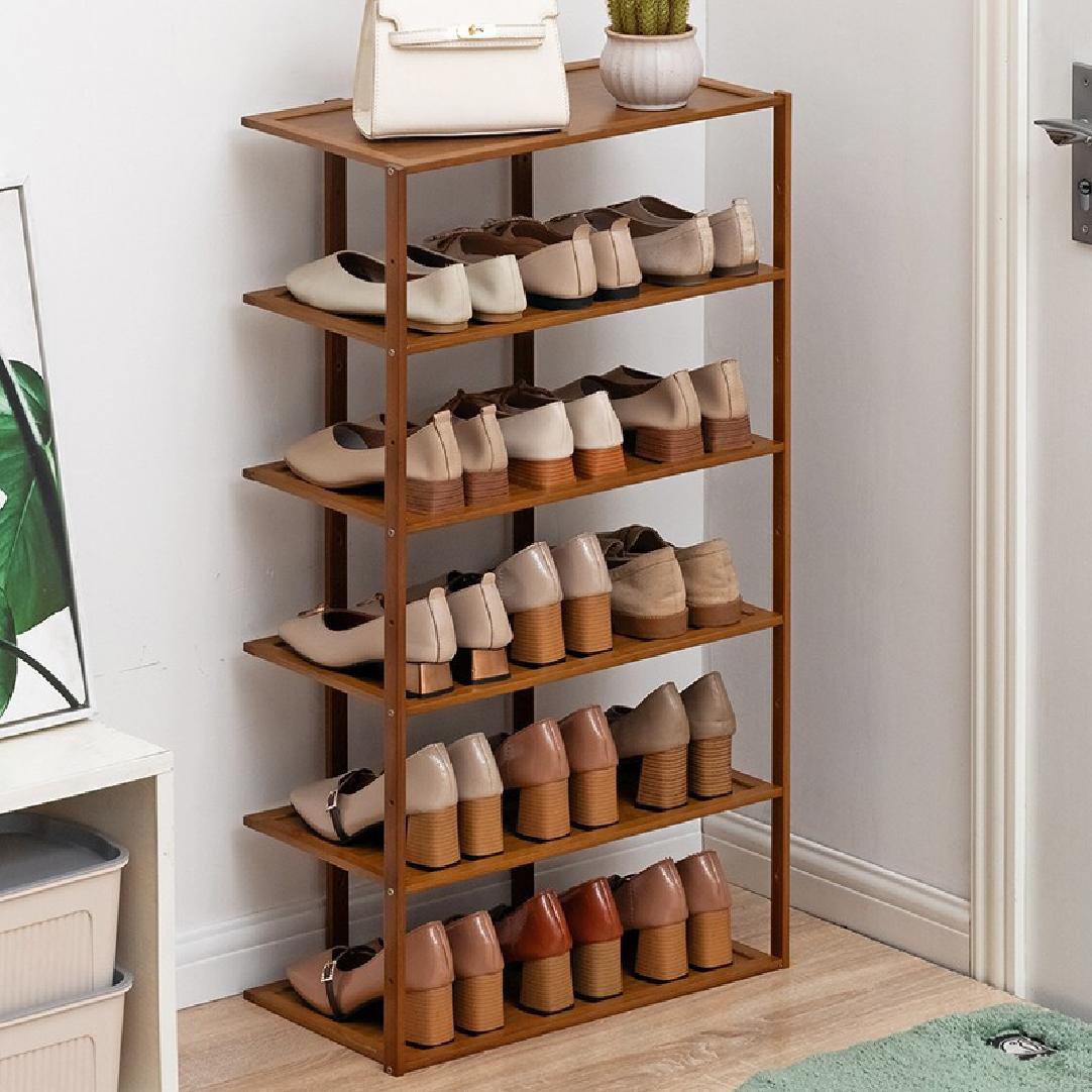 Ebern Designs 18 Pair Solid Wood Shoe Rack