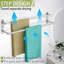 Porte-serviettes double pour salle de bain mural - Porte-serviettes en acier inoxydable avec marches, fixation par vis robuste, pour un décor moderne