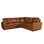 Canapé modulaire en cuir véritable de 130 po Downtown Cowboy
