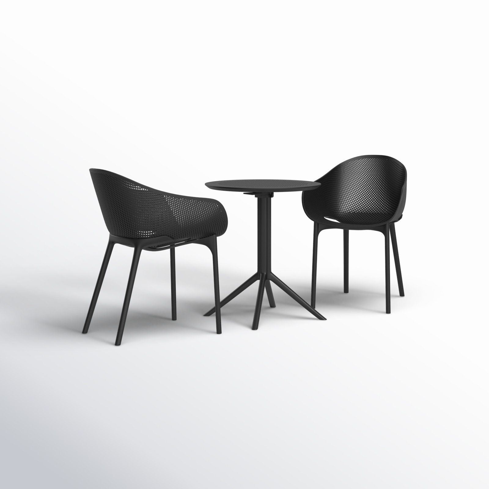 Farrah 24" Patio Bistro Set, Black