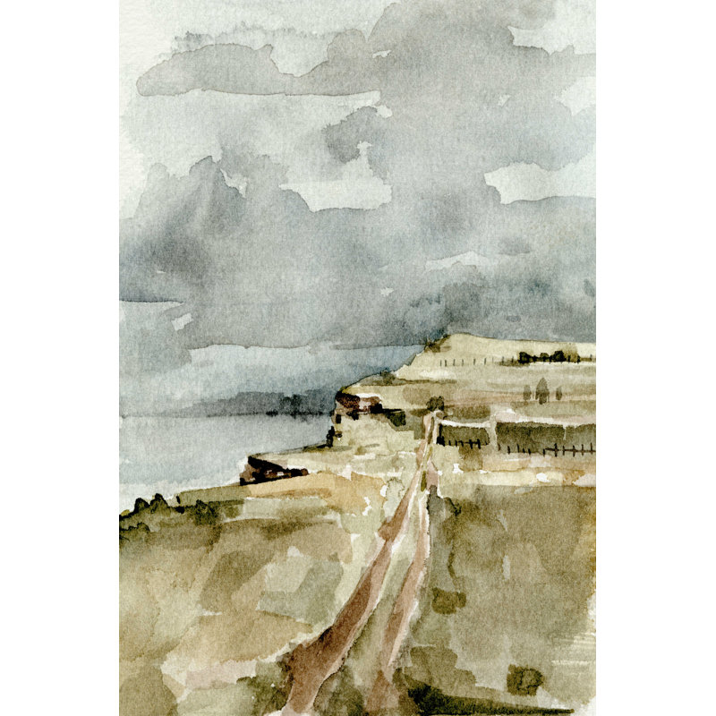 «Rainy Coast II» par Emma Caroline - reproduction d'art sur toile tendue, H 48 po x l 32 po x P 1,25 po