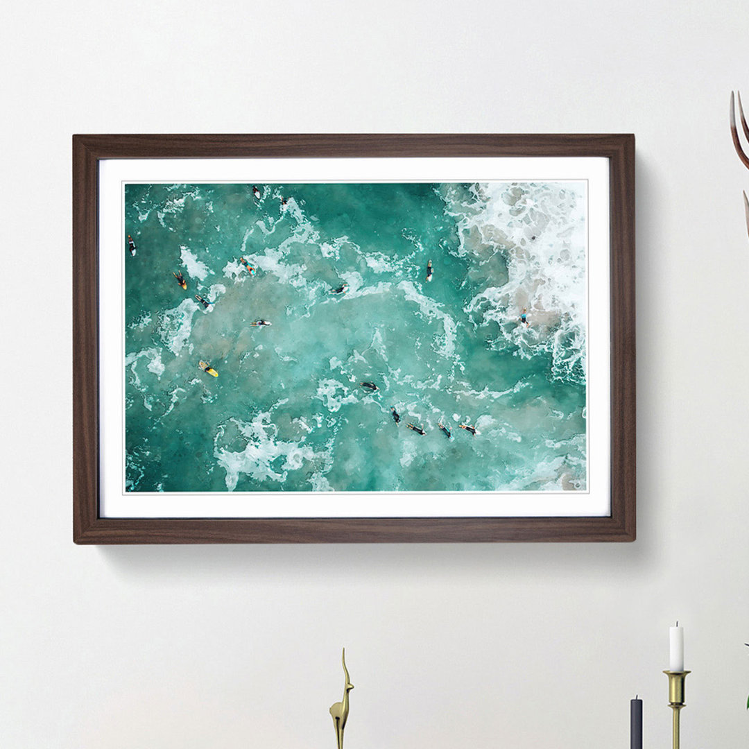 Bodyboarding in the Gold Coast Australia - Framed Print