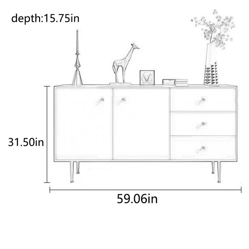 Armoire décorative en bois massif