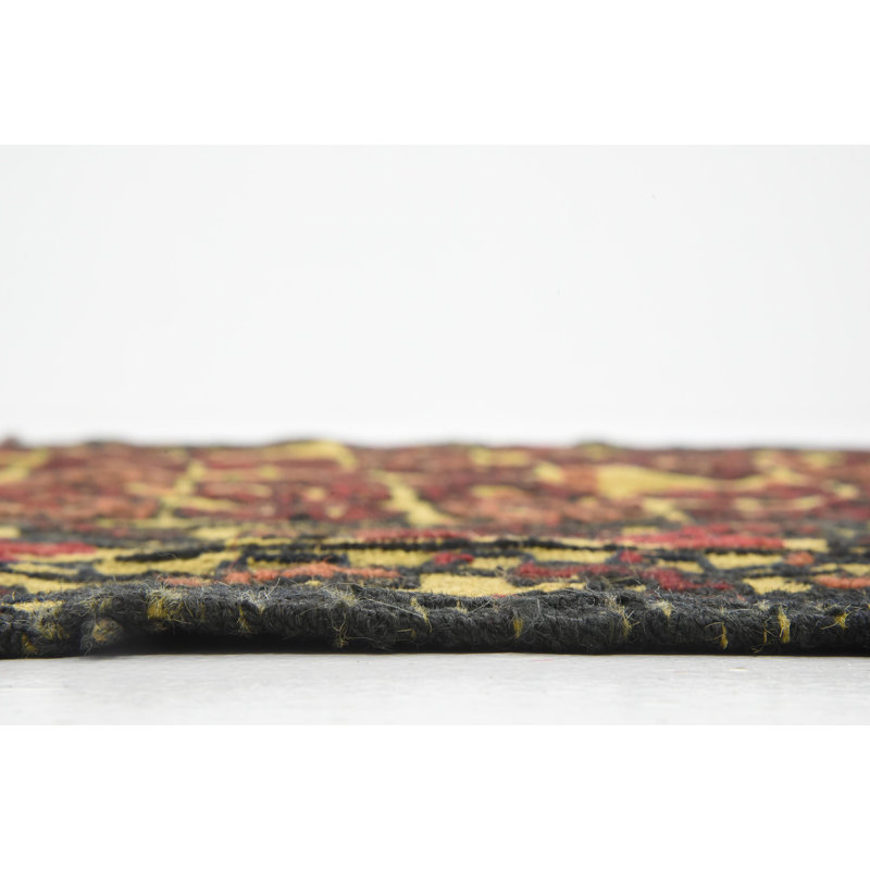 Tapis de la zone en laine vert/brun 4 pi 2 po x 5 pi 9 po one-of-kind main-noué la Warminster