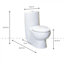 Toilette allongée une pièce à double chasse Magic (siège inclus)