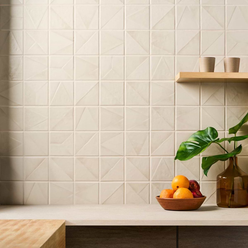 Stacy Garcia Delara 4.64 In. X 4.64 In. Textured Matte Ceramic Wall Tile (5.38 Sq. Ft. / Case), Deco Taupe