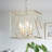Josifs 4-Light Modern Soft Gold Square Geometric Lantern Chandelier