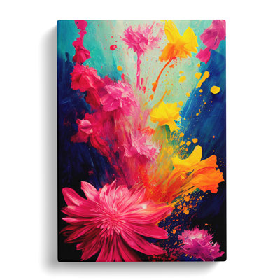 CAN-V0523-2884X Wildflowers Splash - Wrapped Canvas Print